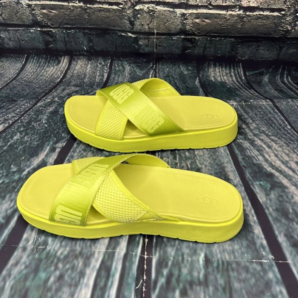 UGG‎ EMILY MESH WOMEN’S SLIDES SANDALS 1119491 SIZE 8 POLLEN YELLOW/ AUTHENTIC